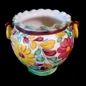 Hand-Painted Italian Ceramic Vase